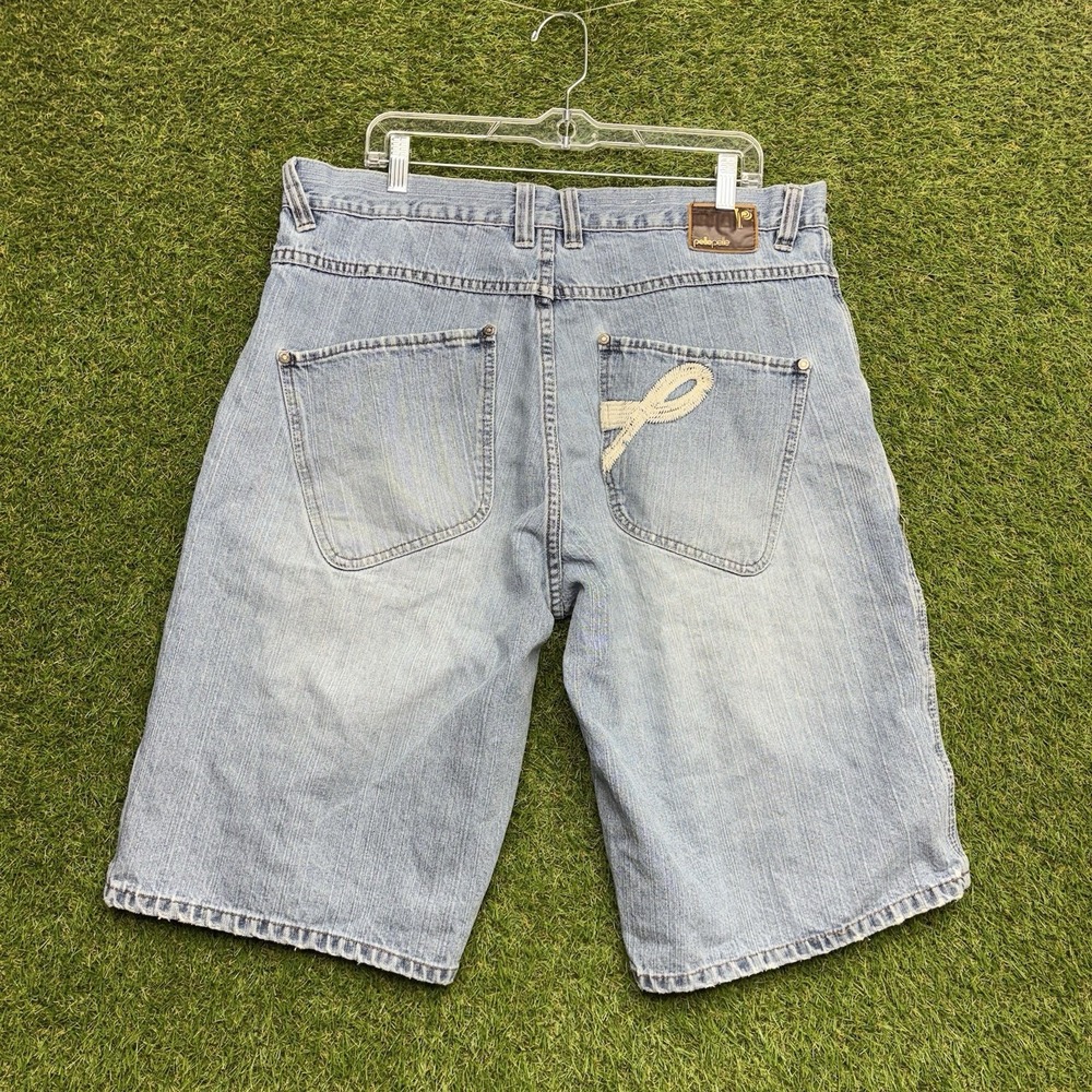 Vintage Pelle Pelle Jean Shorts Mens 38 Baggy Grunge Skater Hip Hop Y2K 2000s